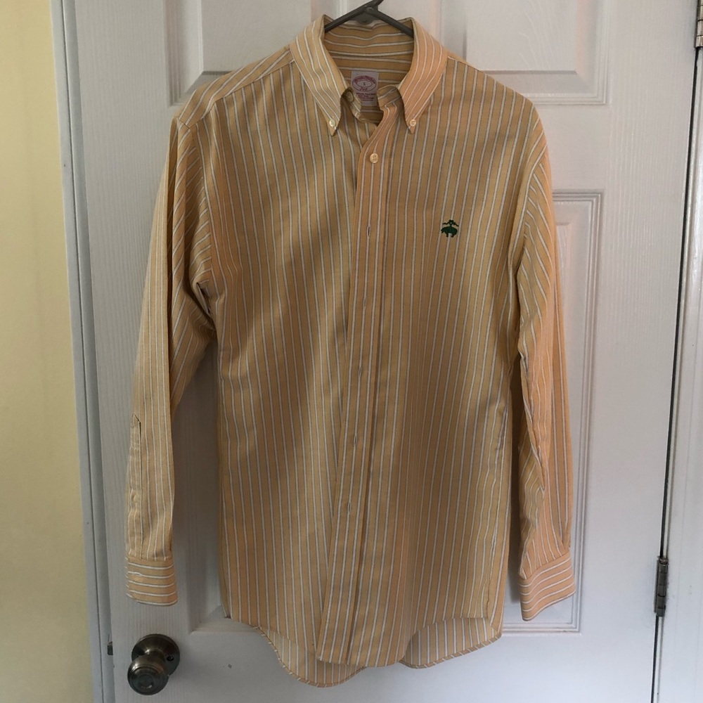 Yellow Striped Brooks Brothers Button Down